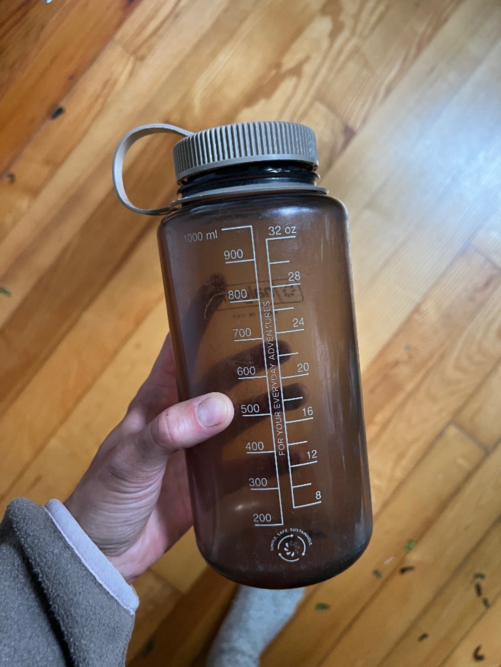 Beige Mocha 32 oz Nalgene Water Bottle Wide Mouth | Reusable Bottle